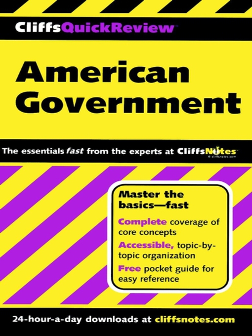 Title details for CliffsQuickReview American Government by Paul Soifer - Available